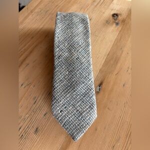 Hortex Vintage Irish Gray Textured Tweed Wool Tie